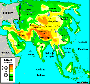 Cuales Son Las Unidades De Relieve Del Continente Asiatico